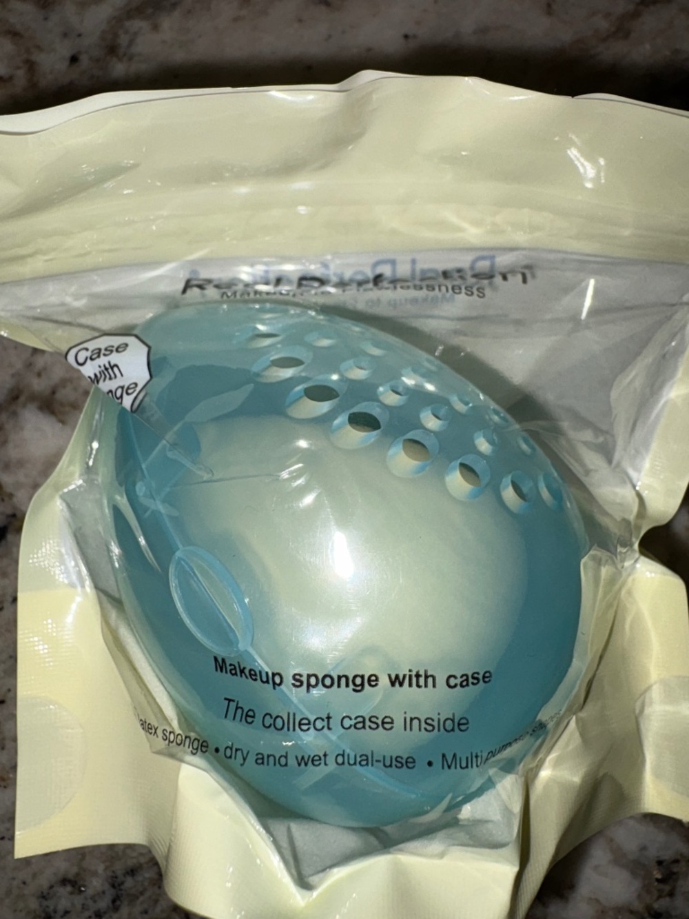 Real Perfection Makeup Sponge With Case New Sealed Non-latex Sponge